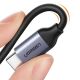 17. Ugreen adapter audio przejściówka USB Typ C (męski) - USB Typ C PD QC (żeński) + mini jack 3,5mm (żeński) szary (CM231)