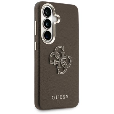 4. Etui Guess Grained Big 4G Metal Logo na Samsung Galaxy S26+ - brązowe