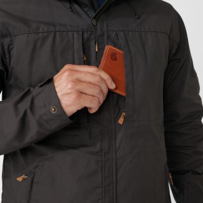 13. Kurtka z kapturem zimowa męska Fjällräven Skogsö Jacket M outdoorowa ocieplana szara (F81698-030)