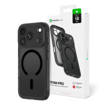 Etui AMAZINGTHING Titan Pro Lens na iPhone 18 Pro z osłoną aparatu i mocowaniem na smycz kompatybilne z MagSafe - czarne