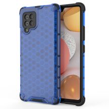 Honeycomb etui pancerny pokrowiec z żelową ramką Samsung Galaxy A42 5G niebieski