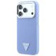 2. Etui Guess Grained Triangle Logo MagSafe na iPhone 18 Pro Max / 17 Pro Max - niebieskie