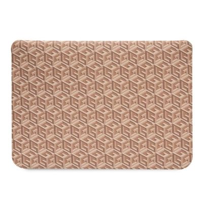 3. Pokrowiec Guess GCube Stripes na laptopa 16'' - brązowy