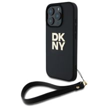 Etui DKNY Wrist Strap Stock Logo na iPhone 16 Pro - czarne