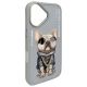 4. Etui Nimmy Glasses Cool Dog na iPhone 16 - szare