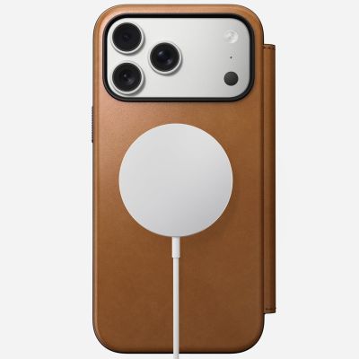 3. Nomad Modern Leather Folio pokrowiec na telefon komórkowy 17,5 cm (6.9") Opalony/Jasnobrązowy
