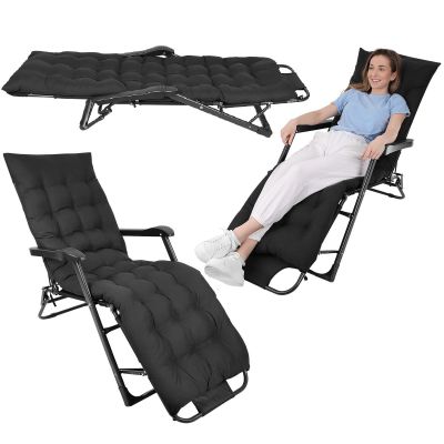 28. FOTEL WIELOPOZYCYJNY BALATON Z PODUSZKĄ I ZAGŁÓWKIEM CZARNY