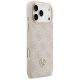 4. Etui Guess 4G Strass Logo & Big Strap Metal Buttons MagSafe na iPhone 17 Pro Max - różowe