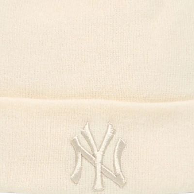3. New Era Wmns Metallic Bobble Beanie New York Yankees Hat 60691357 Beżowe One size