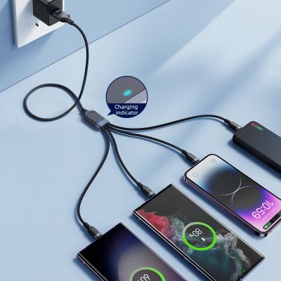 7. Kabel Joyroom Multi-Use Series S-A18 4w1 USB-A - USB-C / USB-C / Lightning / micro USB 1.2m - czarny