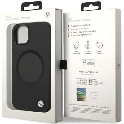 8. Etui BMW Signature Liquid Silicone MagSafe na iPhone 14 - czarne