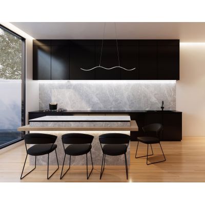 10. Lampa sufitowa LED Activejet AJE-SARA, srebrna, światło neutralne białe, 1690 lm.