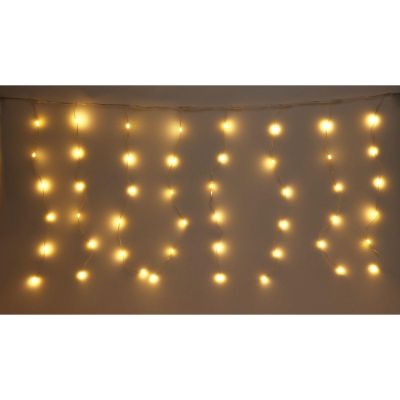 41. LAMPKI CHOINKOWE KURTYNA ŚWIETLNA ZEW/WEW 240 LED 600X60CM Z PILOTEM CIEPŁY BIAŁY