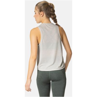 Koszulka tech. bez rękawów damska ODLO Tank crew neck ESSENTIAL LINENCOOL beżowa