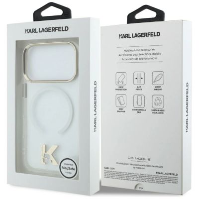 8. Etui Karl Lagerfeld IML K Head Logo MagSafe na iPhone 17 Pro - przezroczyste
