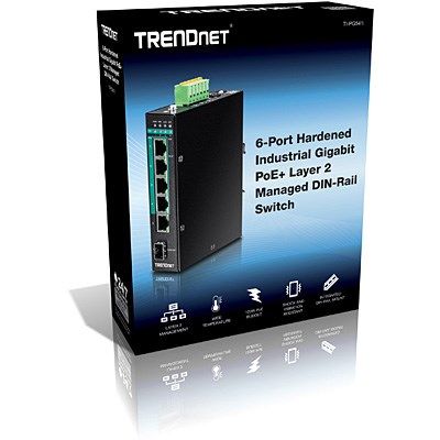 4. TRENDnet Industrie Switch  6 Port Gbit Manag.L2+ PoE+ Metall