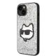 2. Etui Karl Lagerfeld Glitter Choupette Patch na iPhone 14 - srebrne