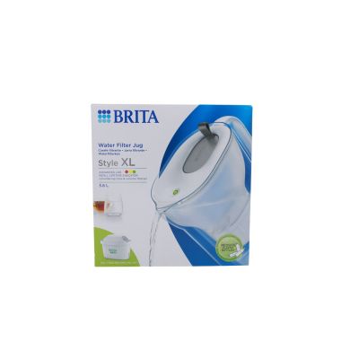 BRITA Wasserfilter-Kanne Style XL hellgrau (3,6l) inkl. 1 MAXTRA PRO Kartusche