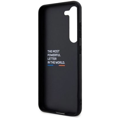 7. Etui BMW Leather Stamp Tricolor na Samsung Galaxy S23+ - czarne