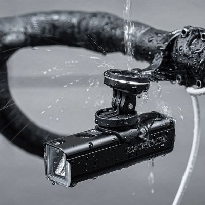 15. Uchwyt rowerowy 2w1 Rockbros FK-301 na kierownicę do licznika/nawigacji i kamerki/oświetlenia - czarny