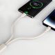 3. Kabel 2w1 Dudao L7SF USB-C - USB-C / Lightning 100W 1.2m - beżowy