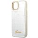 6. Etui Guess Croco Collection na iPhone 14 Plus - srebrne
