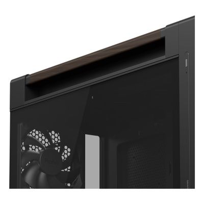 22. ASUS ProArt PA602 Wood Edition Modern Black - Tempered Glass Panel Midi Tower Czarny, Drewno