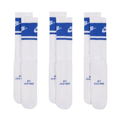 3. Skarpety Nike Everyday Elevated Crew 3 pary biało-niebieskie IM7949 904