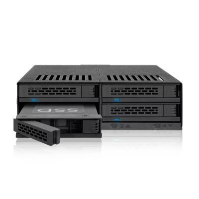 3. Stacja dokująca Icy Dock MB324SP-B, 0 TB, Serial ATA, Serial ATA II, Serial ATA III, Serial Attached SCSI (SAS), 440 g, Komputer stacjonarny