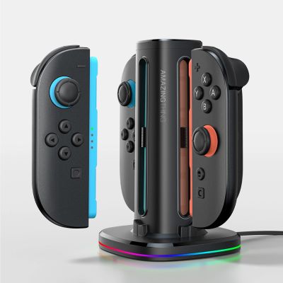8. Stacja ładująca AMAZINGTHING Thunder Pro PlayDock Charger do kontrolerów Nintendo Switch 2 - czarna