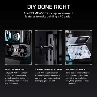10. Obudowa Corsair FRAME 4500X LX-R RGB Tempered Glass Mid-Tower, Black