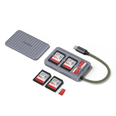 2. Czytnik kart pamięci Ugreen CM868 USB-C - szary
