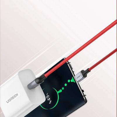 5. Kabel Ugreen US294 USB-C - USB-C 3A 480Mb/s 1m - czerwony
