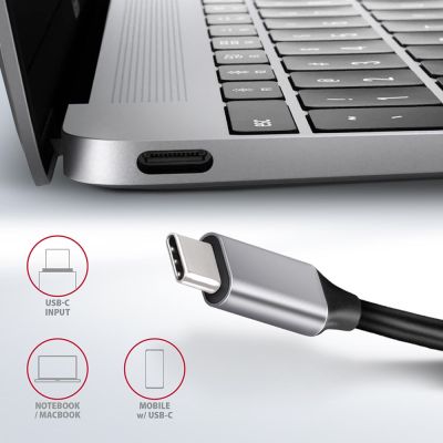9. Axagon HMC-6GL stacja dokująca USB 3.2 Gen 1 (3.1 Gen 1) Type-C Czarny, Szary