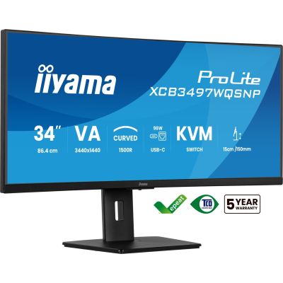 10. Monitor iiyama XCB3497WQSNP-B1 34" - Płaski ekran - 86,4 cm