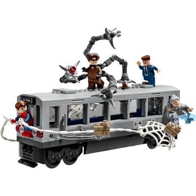 8. LEGO Marvel 76321 Spider-Man kontra Doc Ock — scena w metrze