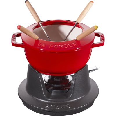 Zestaw do fondue Staub - 16 cm, Czerwony