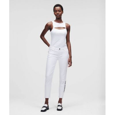 10. Jeansy Karl Lagerfeld White Gf Denim Pants W 221W1101
