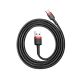 8. Kabel Baseus Cafule USB-A / USB-C QC 3.0 3A 1 m - czarno-czerwony