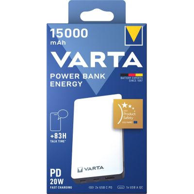 8. Varta Energy 15000 Litowo-polimerowy (LiPo) 15000 mAh Czarny, Biały