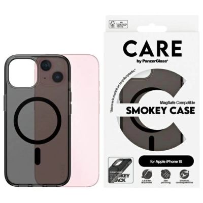 Etui Care PanzerGlass Flagship Case MagSafe na iPhone 15 - czarne
