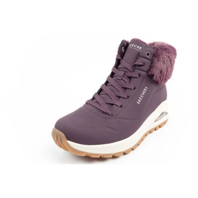 12. Skechers Uno Rugged buty sportowe damskie botki ocieplane zimowe fioletowe