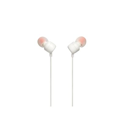 13. Słuchawki JBL T110 (biały, z mikrofonem)