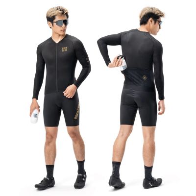 4. Koszulka rowerowa Rockbros YDCX008 Diamond z długim rękawem rozmiar XL - czarna