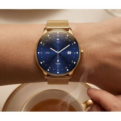 2. Smartwatch Gravity Złoty Pasek + Bransoleta GT31-2