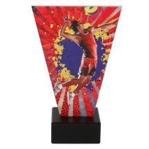 Trofeum szklane piłka siatkowa
