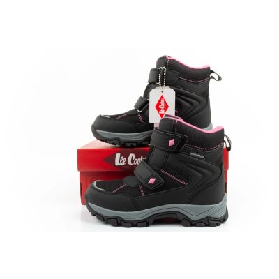 10. Lee Cooper buty zimowe śniegowce dziecięce wodoodporne ocieplane czarne