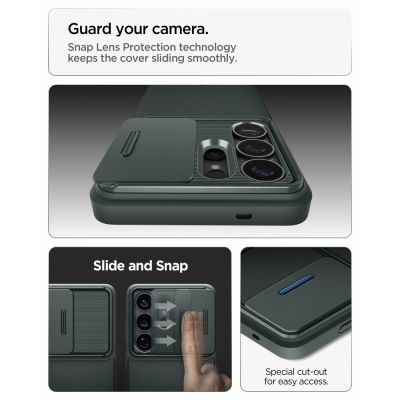 6. Etui Spigen Optik Armor na Samsung Galaxy S26 Ultra - zielone