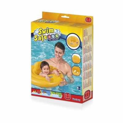 5. Koło dmuchane Bestway 32096 Swim Safe Wondersplash Round 3-Ring Baby Boat 92800497001