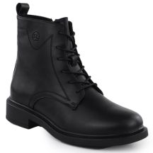 Skórzane botki damskie workery ocieplane czarne Sergio Leone BT25172-S
